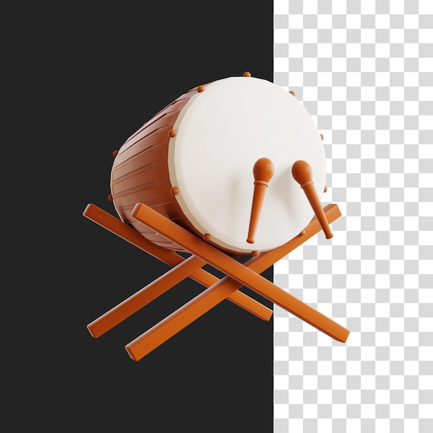 Illustration 3d de bedug sur fond transparent