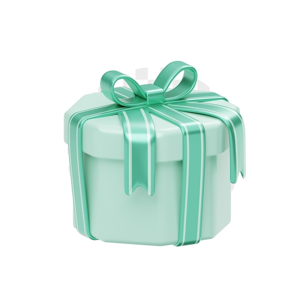 Illustration en 3D de la boîte de cadeaux de Noël