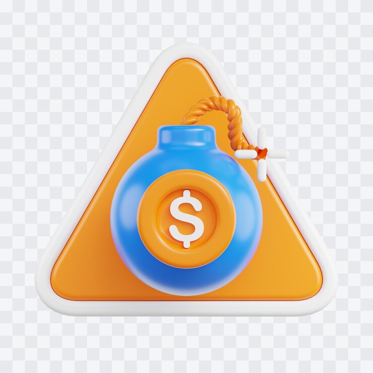PSD illustration 3d de la bombe à pièces