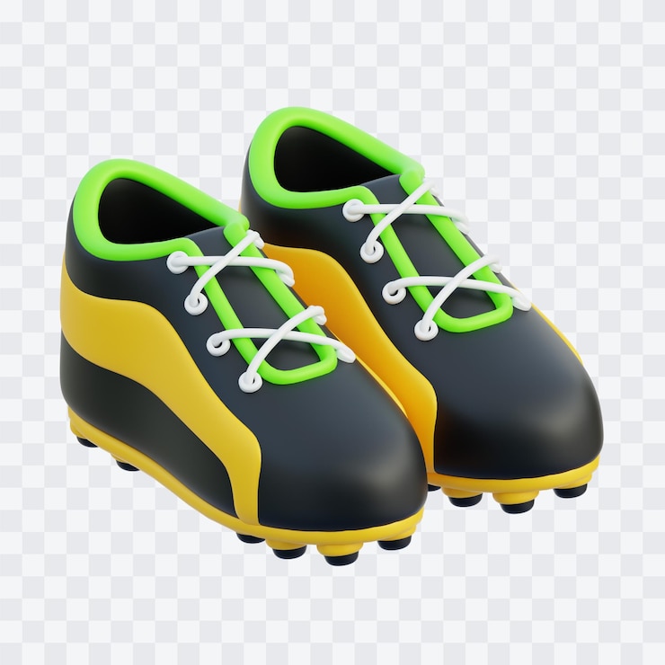 PSD illustration 3d de bottes de football