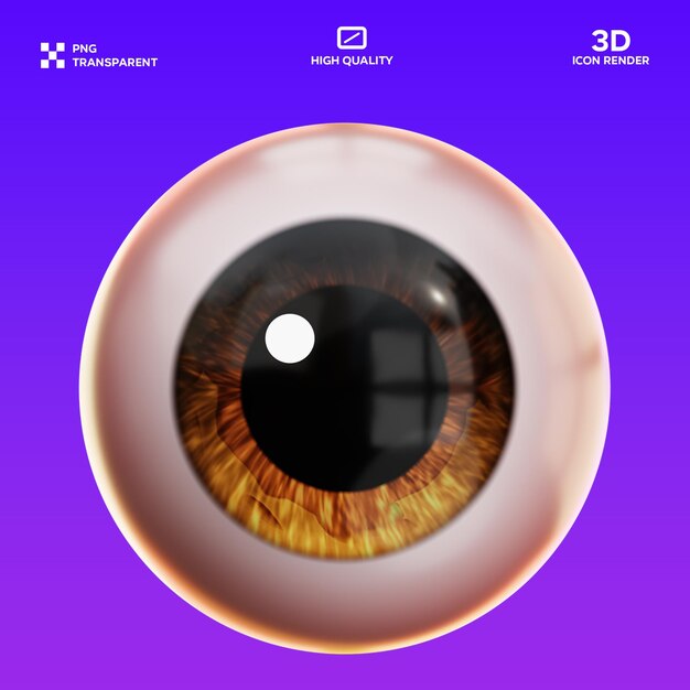 Illustration 3D de la boule oculaire PSD