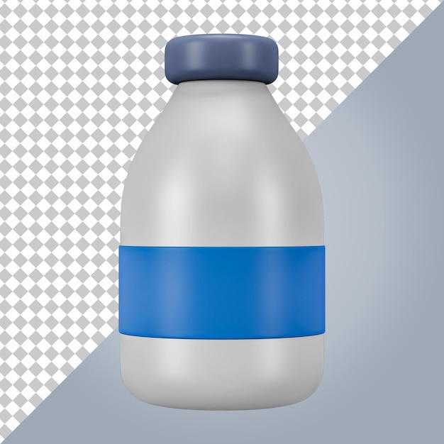 PSD illustration 3d de bouteille de lait