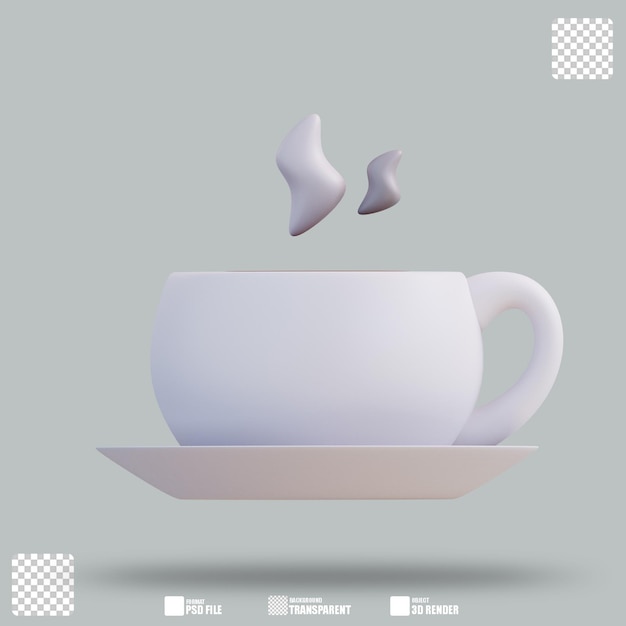 Illustration 3d Café Chaud 2