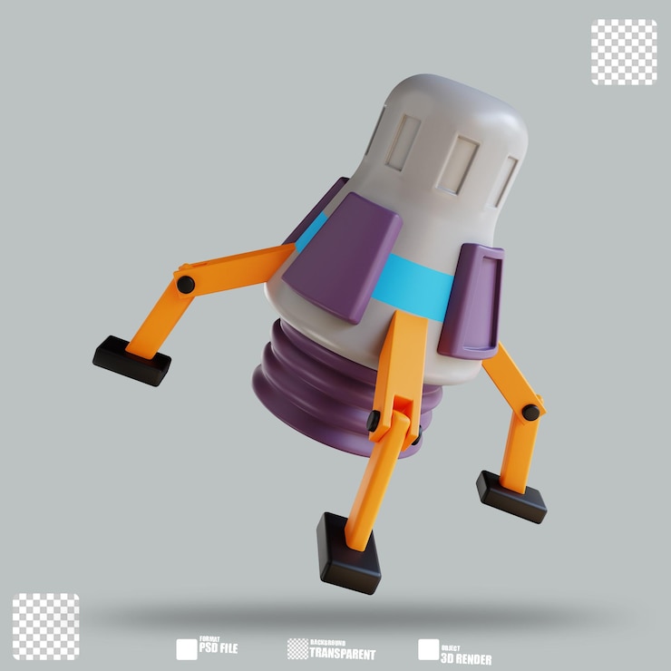 PSD illustration 3d capsule spatiale 2
