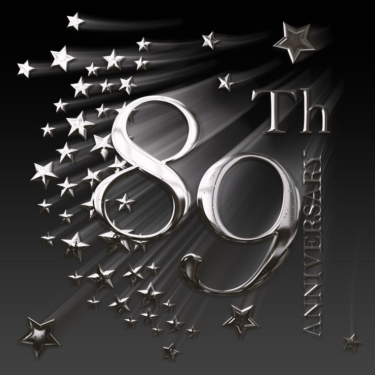 PSD illustration 3d célébration du 89e anniversaire