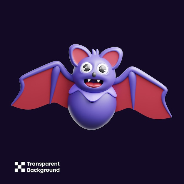 Illustration 3D de la chauve-souris d'Halloween