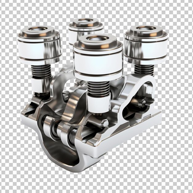 PSD illustration 3d des composants du moteur de voiture