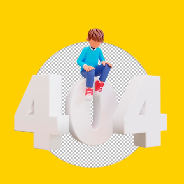 Illustration 3d Concept d'erreur 404