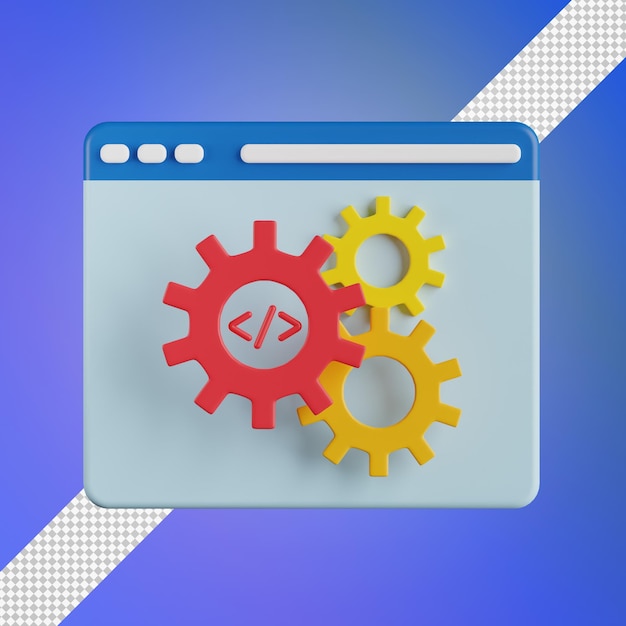 Illustration 3d de la configuration Web
