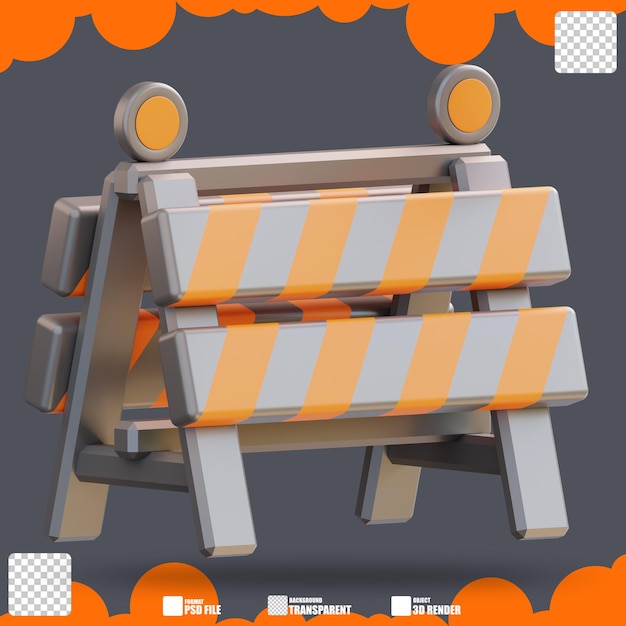 PSD illustration 3d en construction 2