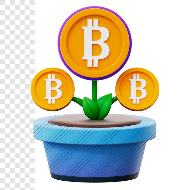 Illustration 3d Crypto Investissement