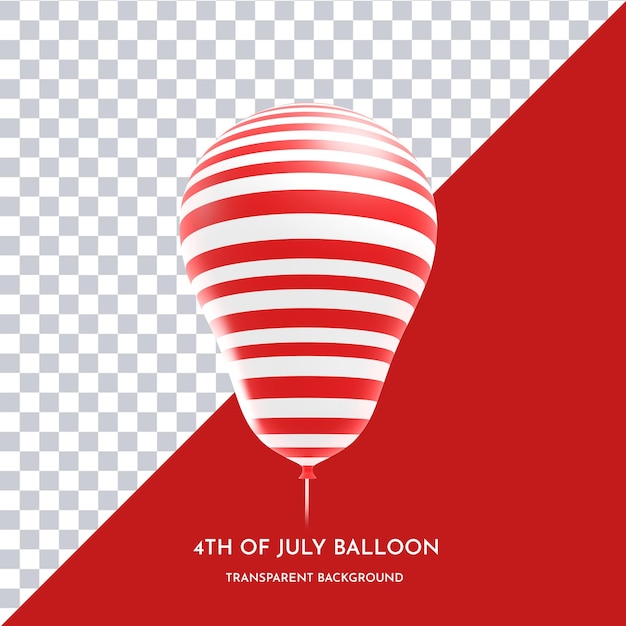 Illustration 3d du ballon de décoration du 4 juillet
