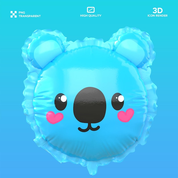 Illustration 3D du ballon de koala PSD