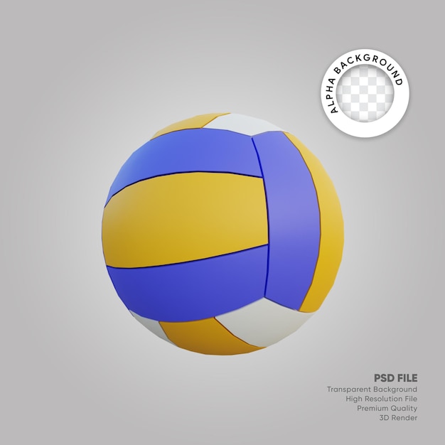 Illustration 3d Du Ballon De Volley-ball