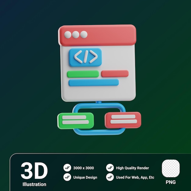 Illustration 3D du cadre de développement Scrum à objets