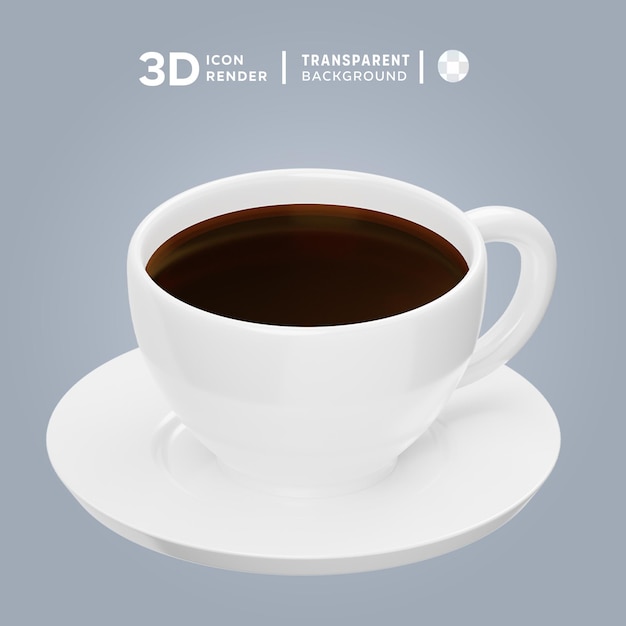 PSD illustration 3d du café psd