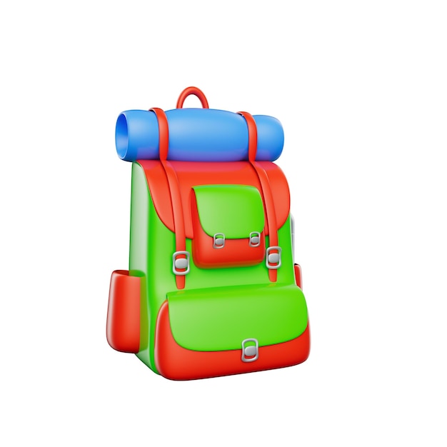 Illustration en 3D du camping