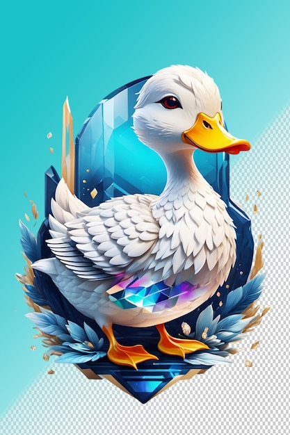 PSD illustration 3d du canard isolé sur un fond transparent