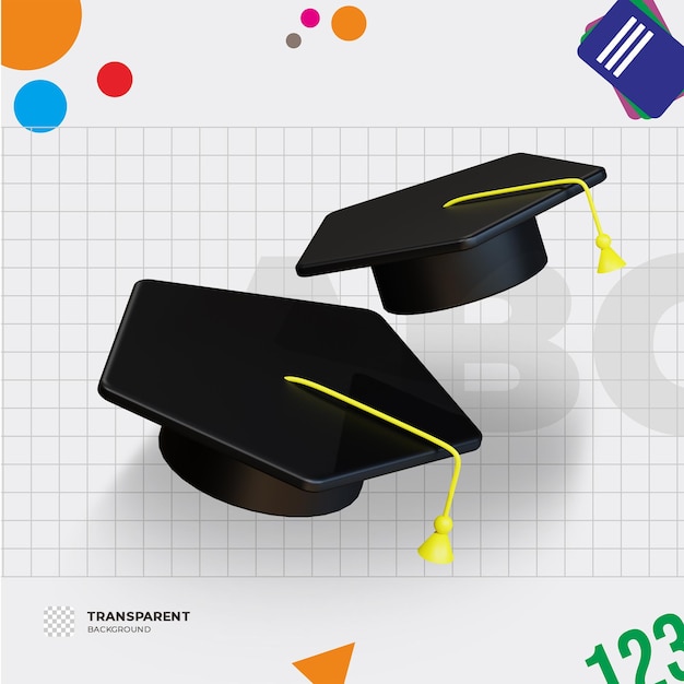 Illustration 3d du chapeau toga