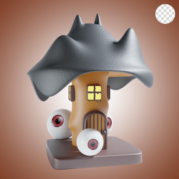 Illustration 3d Du Château D'halloween