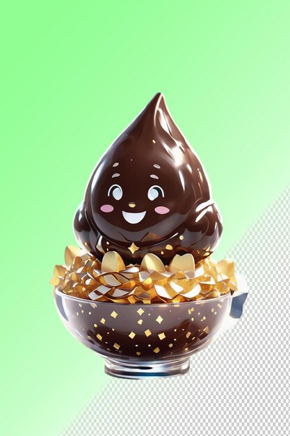 Illustration 3d Du Chocolat Isolé Sur Un Fond Transparent