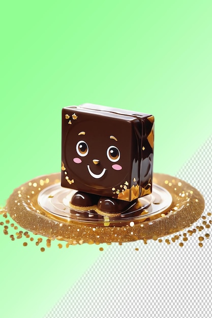 PSD illustration 3d du chocolat isolé sur un fond transparent