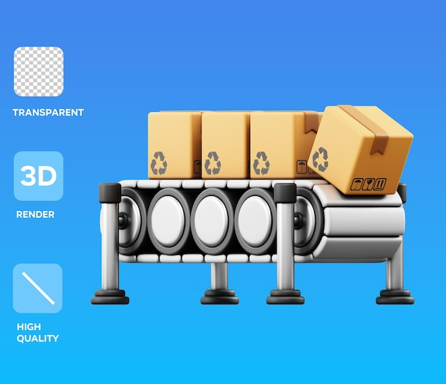 Illustration 3D du convoyeur PSD