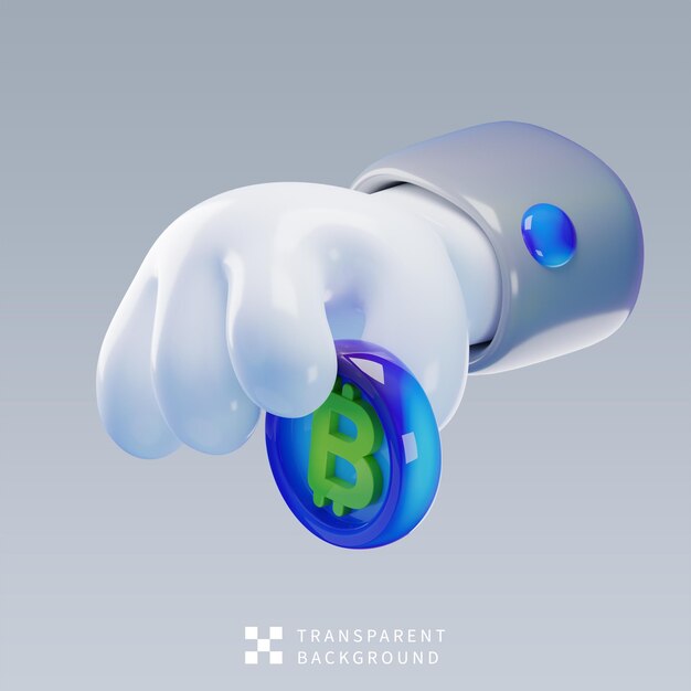 Illustration 3D du dépôt à la main de PSD