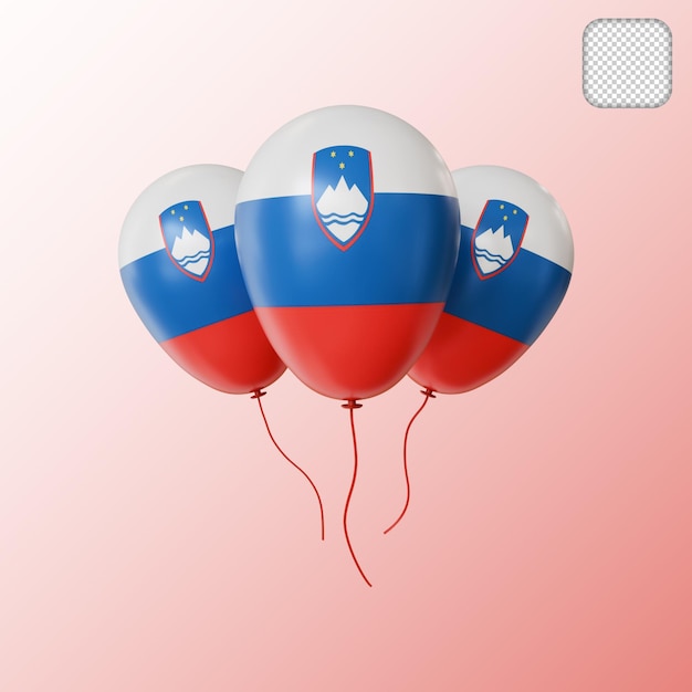 PSD illustration 3d du drapeau du pays de la slovénie