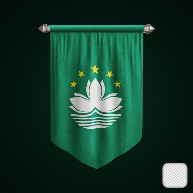 Illustration En 3d Du Drapeau De Macao