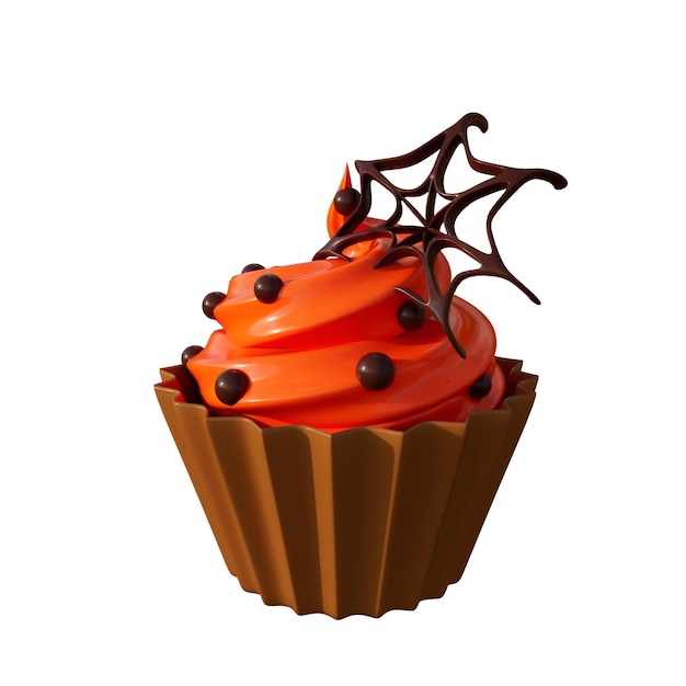 PSD illustration 3d du gâteau d'halloween