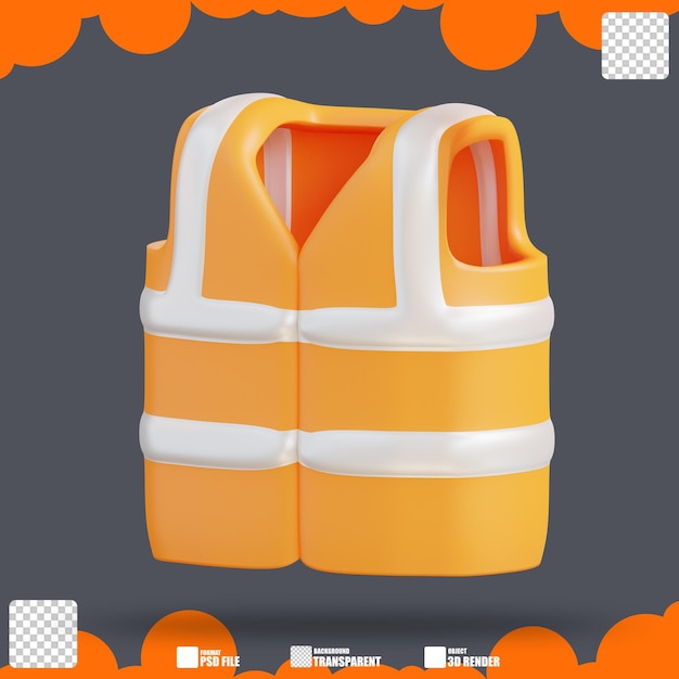 Illustration 3d Du Gilet De Construction 3