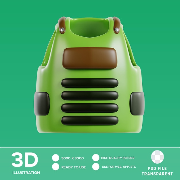 Illustration 3d Du Gilet Pare-balles Psd