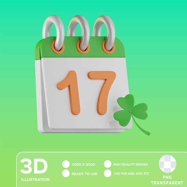 L'illustration 3D du jour de saint Patrick
