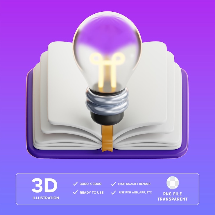 PSD illustration 3d du livre psd