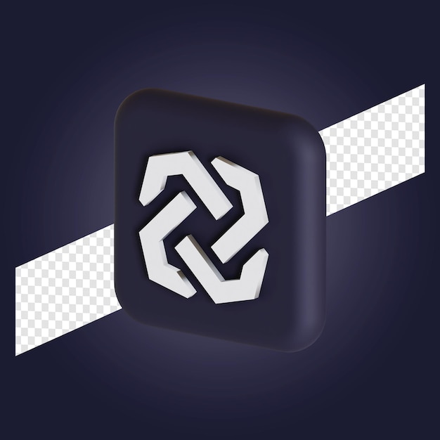 Illustration 3d du logo du symbole de la crypto-monnaie Bytom