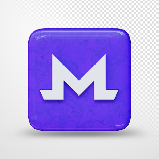 Illustration 3d du logo du symbole de la crypto-monnaie