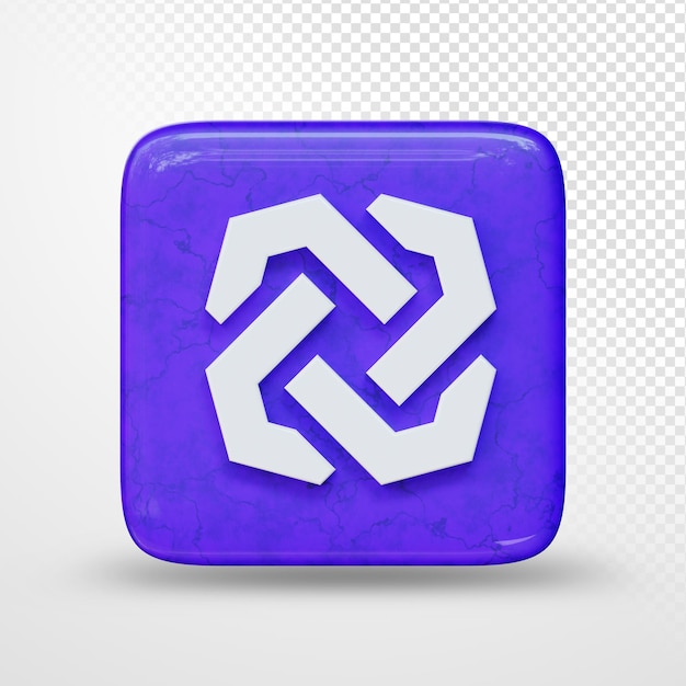 Illustration 3d du logo du symbole de la crypto-monnaie