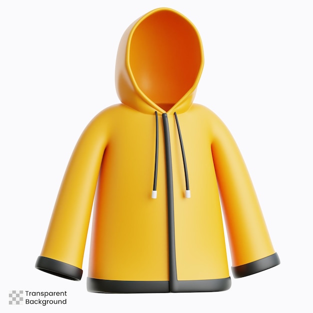 Illustration en 3D du manteau de pluie