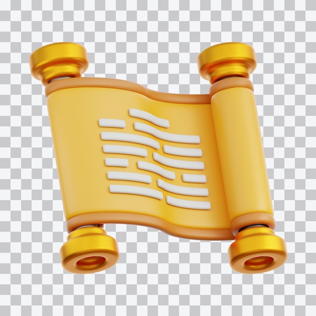 Illustration en 3D du manuscrit