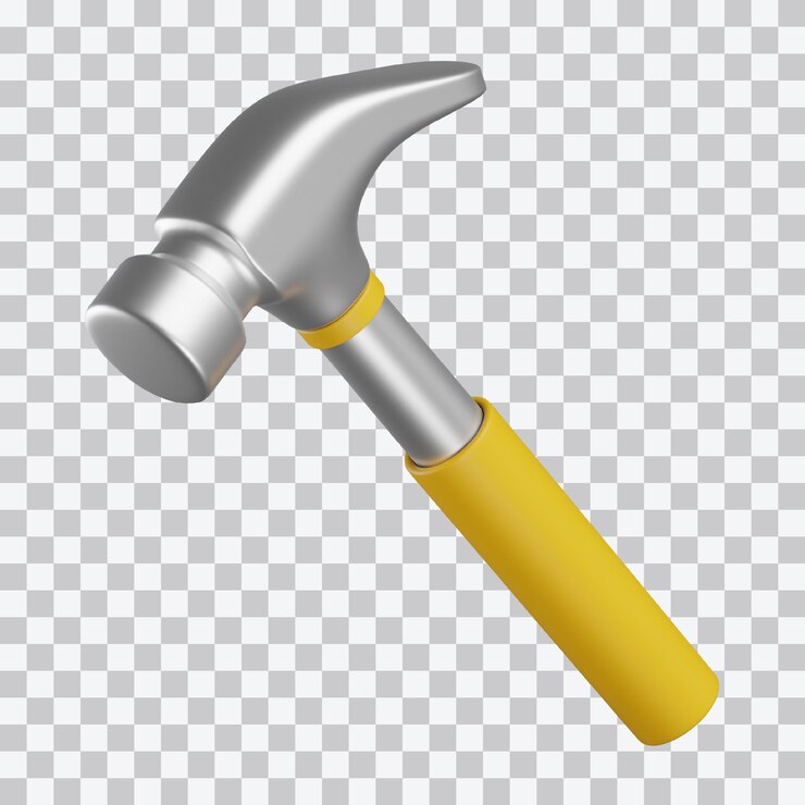 PSD illustration en 3d du marteau