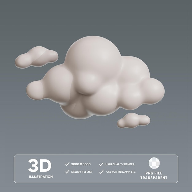 Illustration 3D du nuage