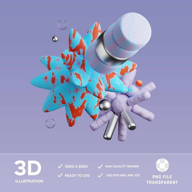 Illustration en 3D du PSD
