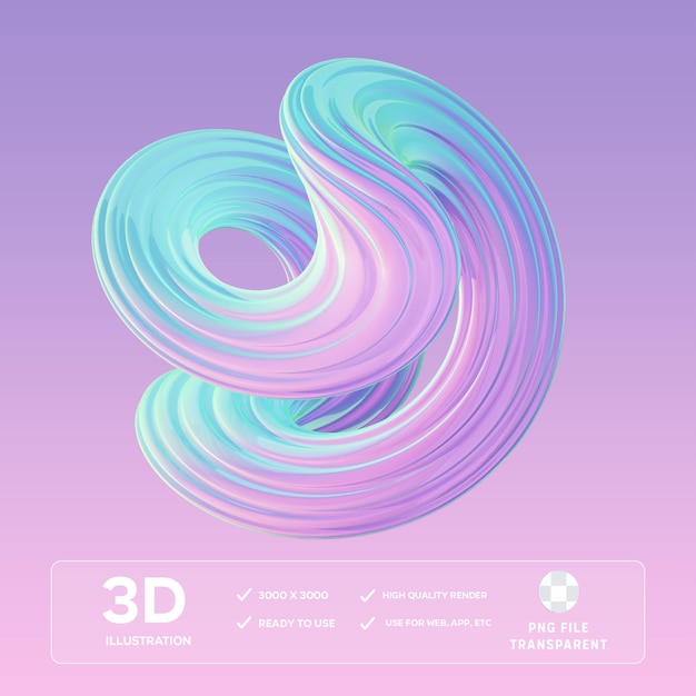 Illustration en 3D du PSD