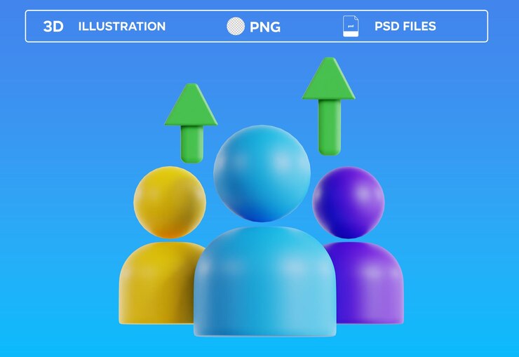 PSD illustration en 3d du psd