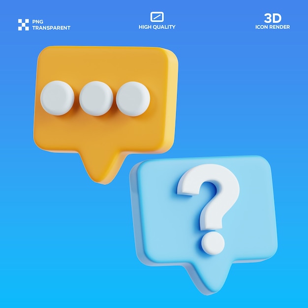 Illustration 3D du quiz PSD