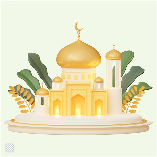 PSD l'illustration 3d du ramadan kareem