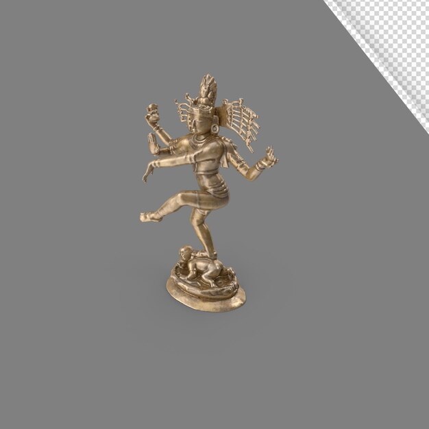 Illustration 3D du seigneur shiva avec fond transparent