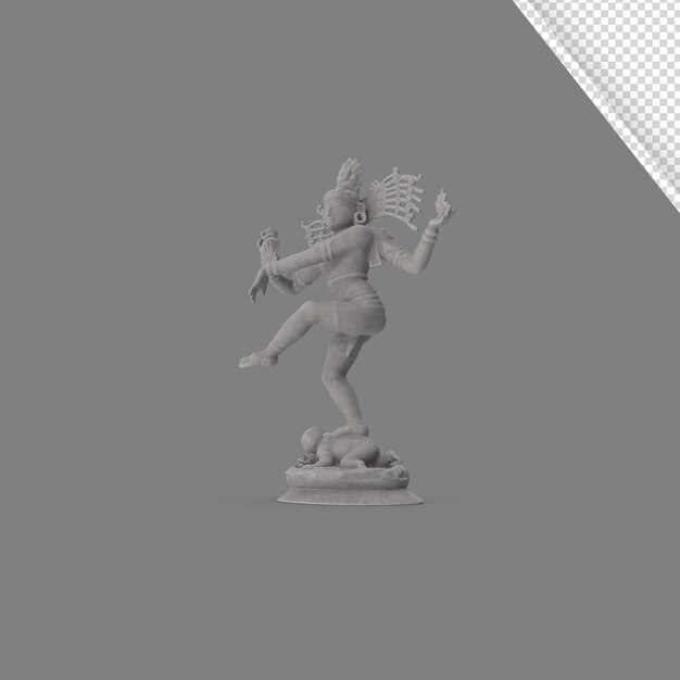 Illustration 3D du seigneur shiva avec fond transparent