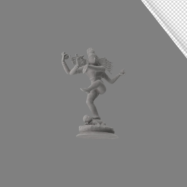 Illustration 3D du seigneur shiva avec fond transparent